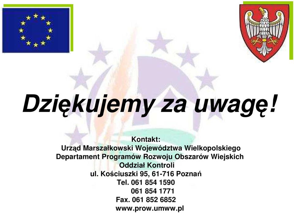 Departament Programów Rozwoju Obszarów Wiejskich Oddział