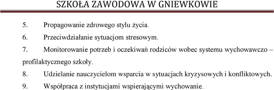 Monitorowanie potrzeb i oczekiwań rodziców wobec systemu wychowawczo