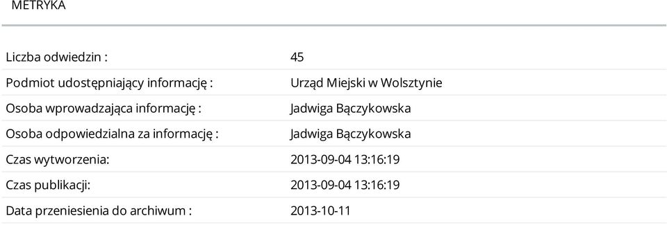 Wolsztynie Jadwiga Bączykowska Jadwiga Bączykowska Czas wytworzenia: 2013-09-04