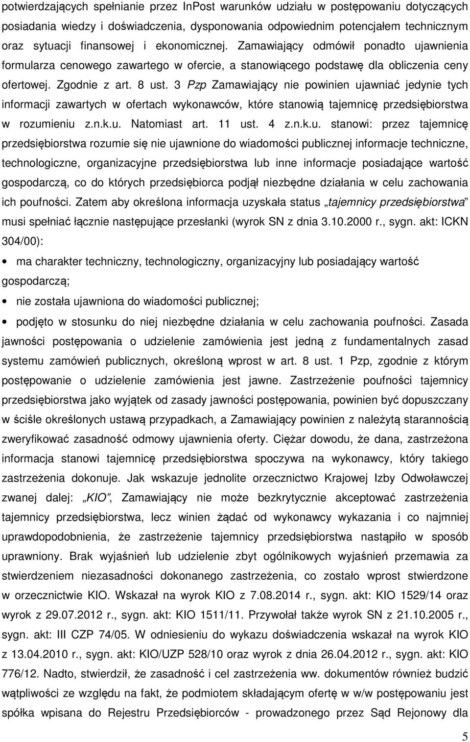 3 Pzp Zamawiający nie powinien uj