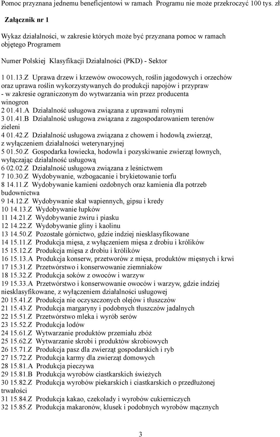 Z Uprawa drzew i krzewów owocowych, roślin jagodowych i orzechów oraz uprawa roślin wykorzystywanych do produkcji napojów i przypraw - w zakresie ograniczonym do wytwarzania win przez producenta