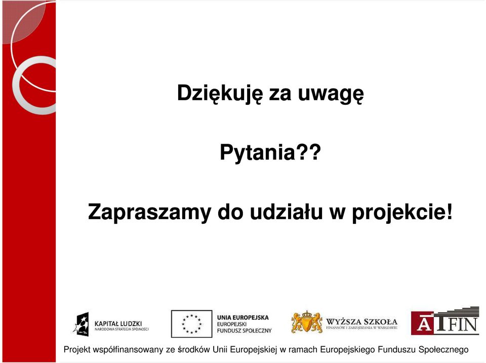 Projekt współfinansowany ze środków