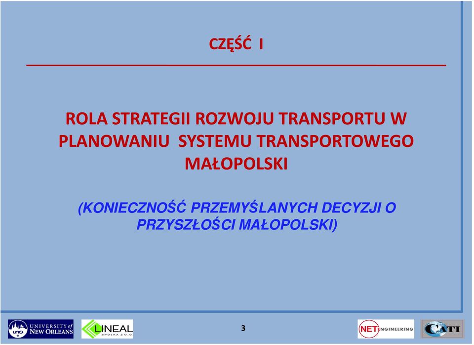 TRANSPORTOWEGO MAŁOPOLSKI