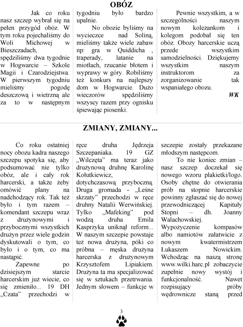 harcerski, a także żeby omówić plany na nadchodzący rok.