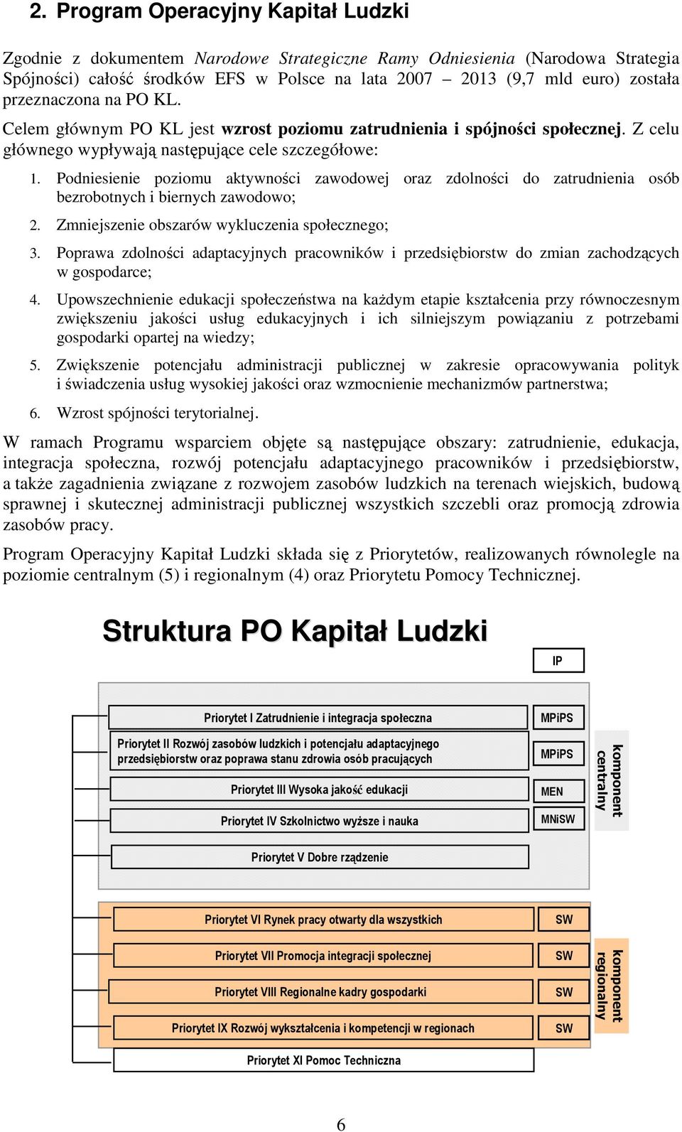 Podniesienie poziomu aktywności zawodowej oraz zdolności do zatrudnienia osób bezrobotnych i biernych zawodowo; 2. Zmniejszenie obszarów wykluczenia społecznego; 3.