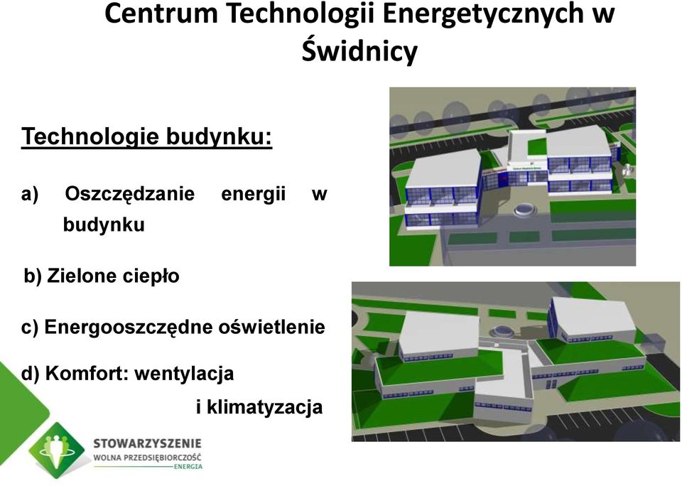 budynku b) Zielone ciepło c) Energooszczędne