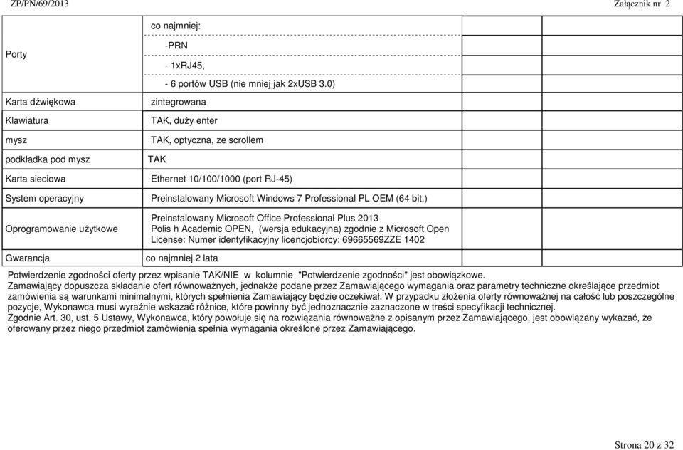 Microsoft Windows 7 Professional PL OEM (64 bit.