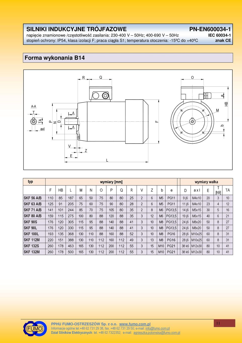 50 75 80 80 25 2 6 M5 PG11 9 j6 M4x10 20 3 10 SKF 63 /B 125 91 205 75 60 75 90 80 28 2 6 M5 PG11 11 j6 M4x10 23 4 12 SKF 71 /B 141 101 244 85 70 75 105 80 35 2 8 M6 PG13,5 14 j6 M5x15 30 5 16 SKF 80