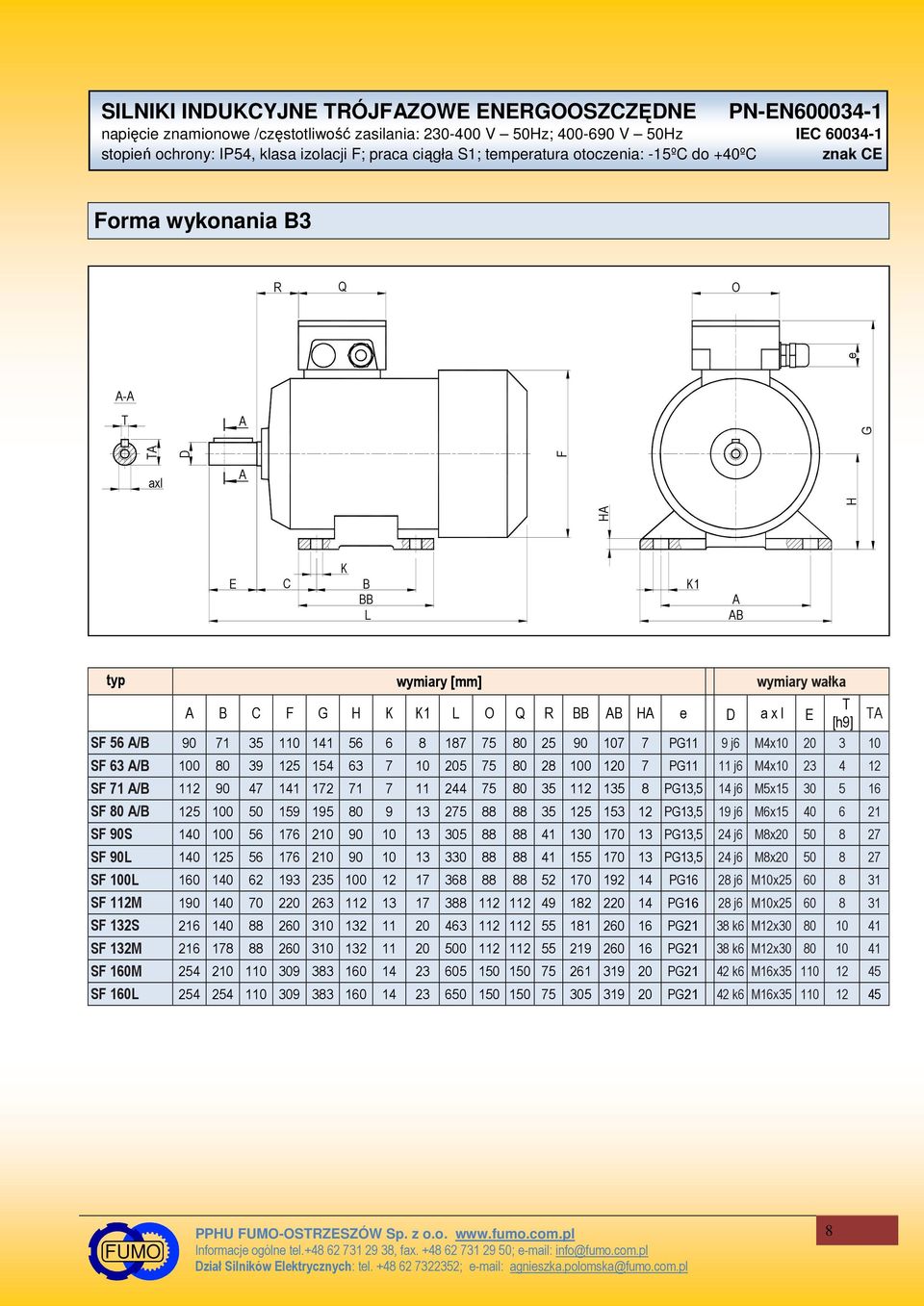 56 /B 90 71 35 110 141 56 6 8 187 75 80 25 90 107 7 PG11 9 j6 M4x10 20 3 10 SF 63 /B 100 80 39 125 154 63 7 10 205 75 80 28 100 120 7 PG11 11 j6 M4x10 23 4 12 SF 71 /B 112 90 47 141 172 71 7 11 244