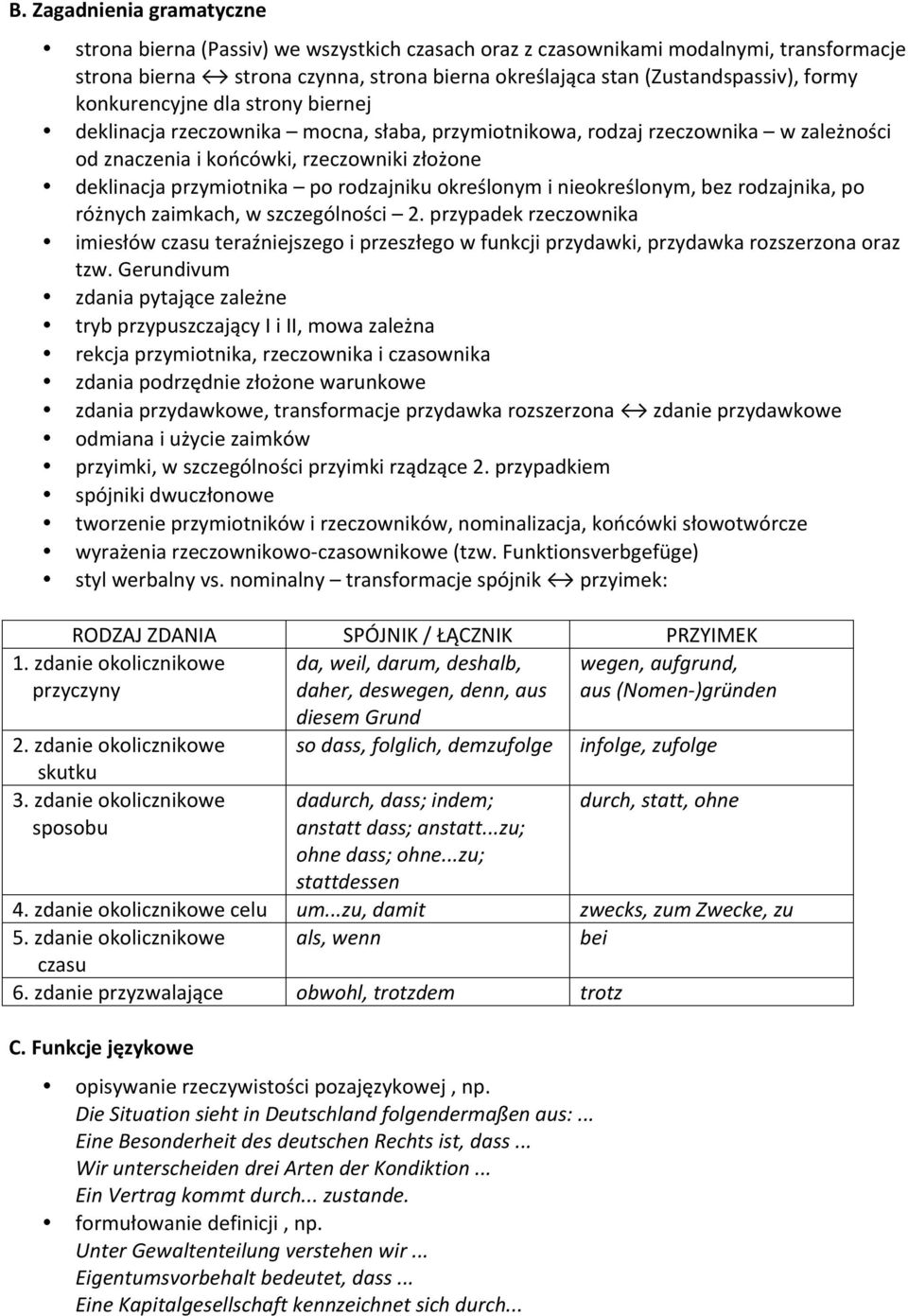 rodzajniku określonym i nieokreślonym, bez rodzajnika, po różnych zaimkach, w szczególności 2.