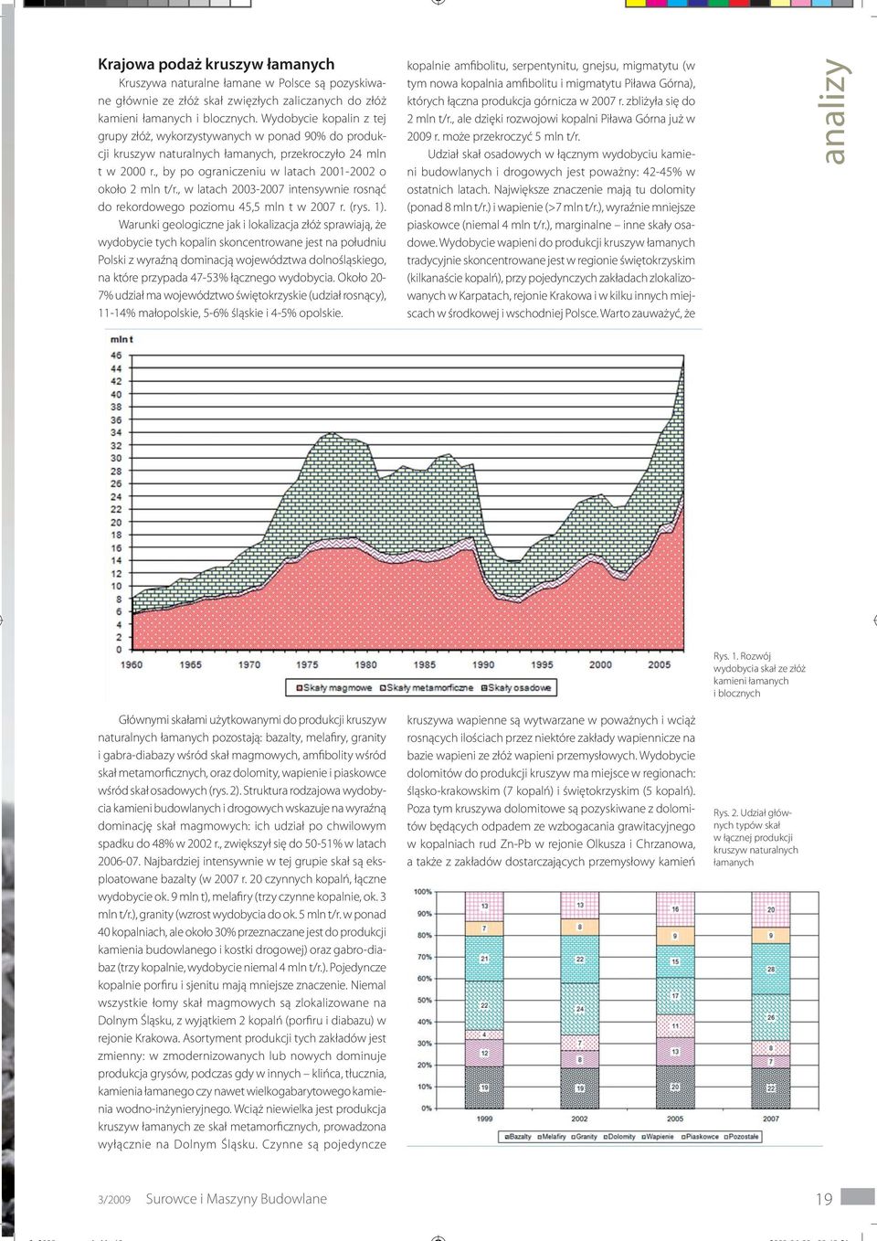 , w latach 2003-2007 intensywnie rosnąć do rekordowego poziomu 45,5 mln t w 2007 r. (rys. 1).