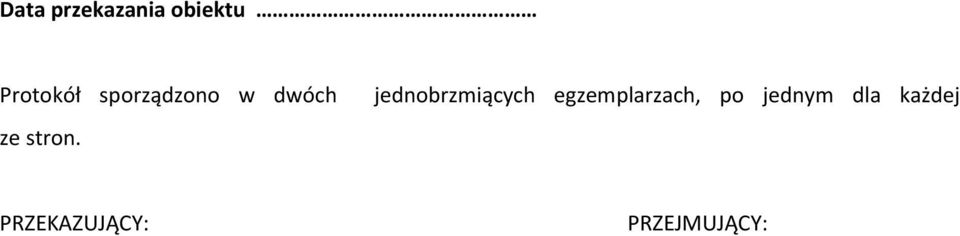 jednobrzmiących egzemplarzach, po