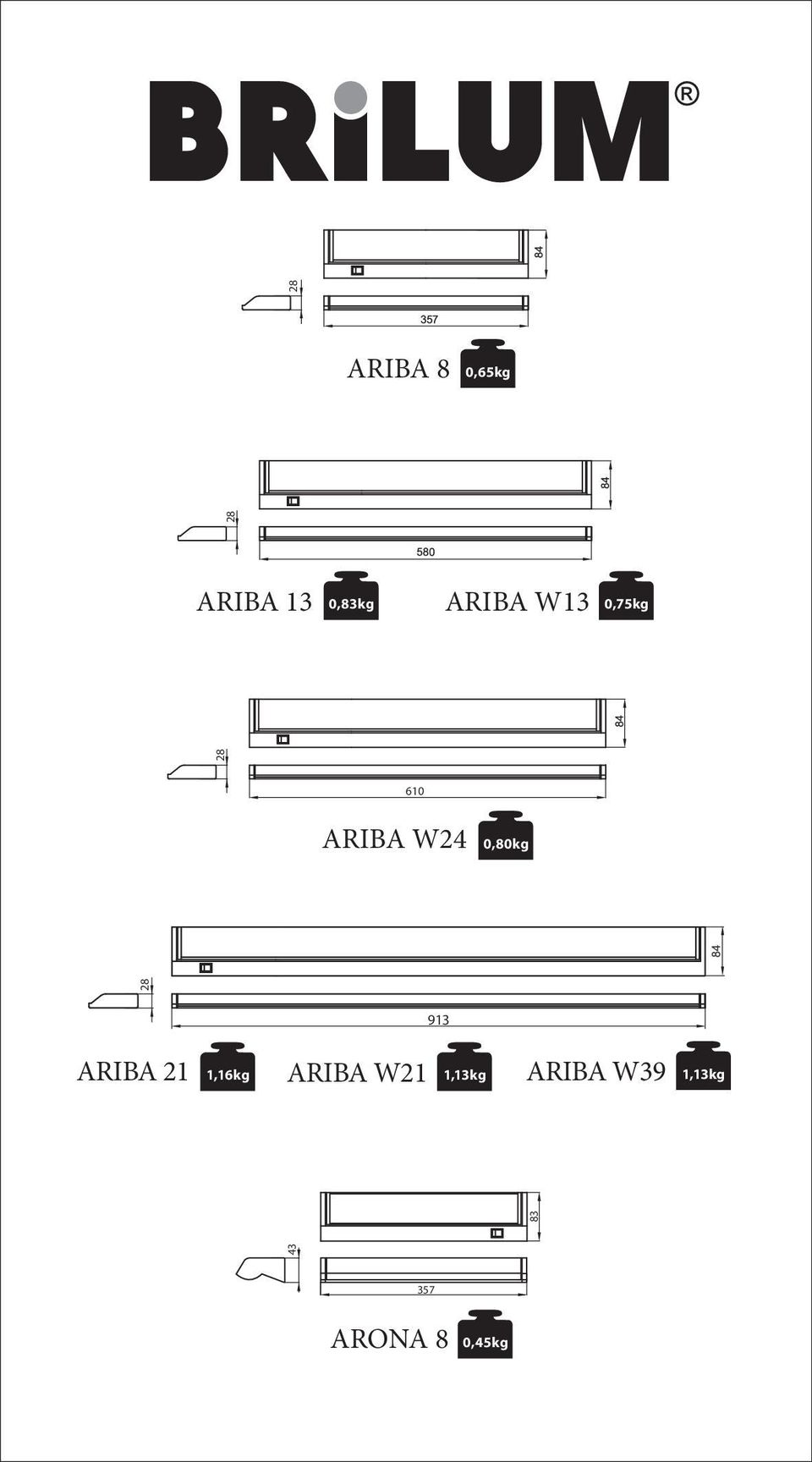 ARIBA 21 1,16kg 43 610 ARIBA W21