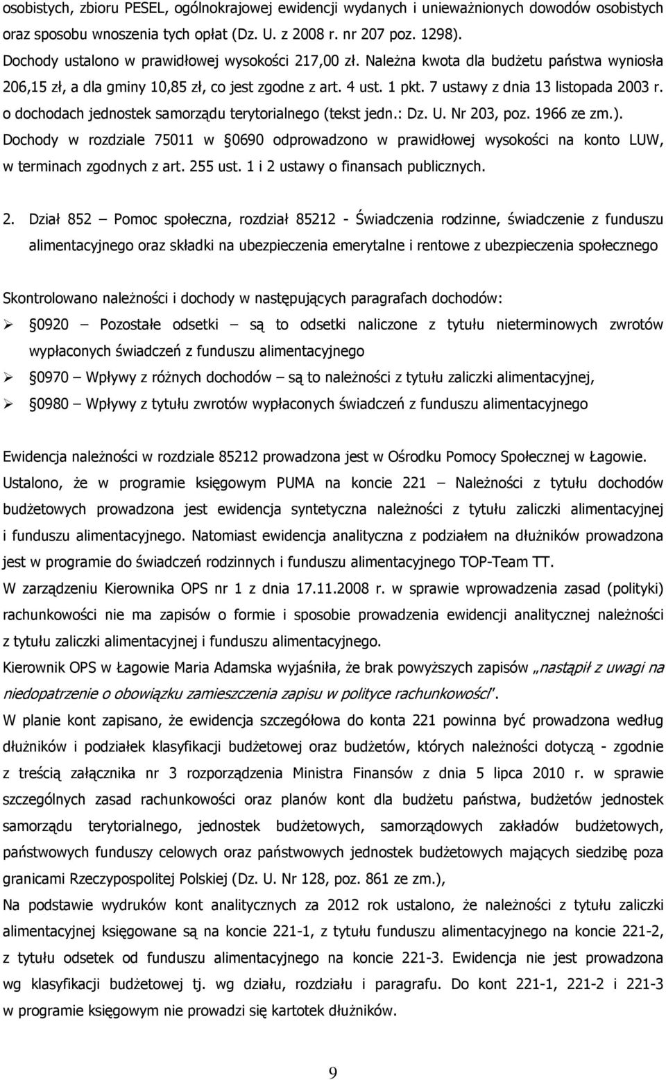 o dochodach jednostek samorządu terytorialnego (tekst jedn.: Dz. U. Nr 203, poz. 1966 ze zm.).