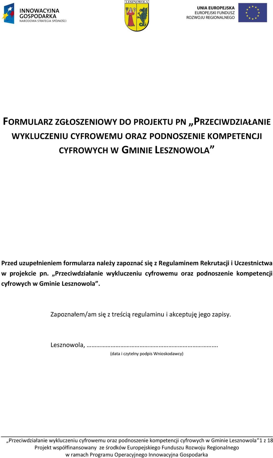 Przeciwdziałanie wykluczeniu cyfrowemu oraz podnoszenie kompetencji cyfrowych w Gminie Lesznowola.