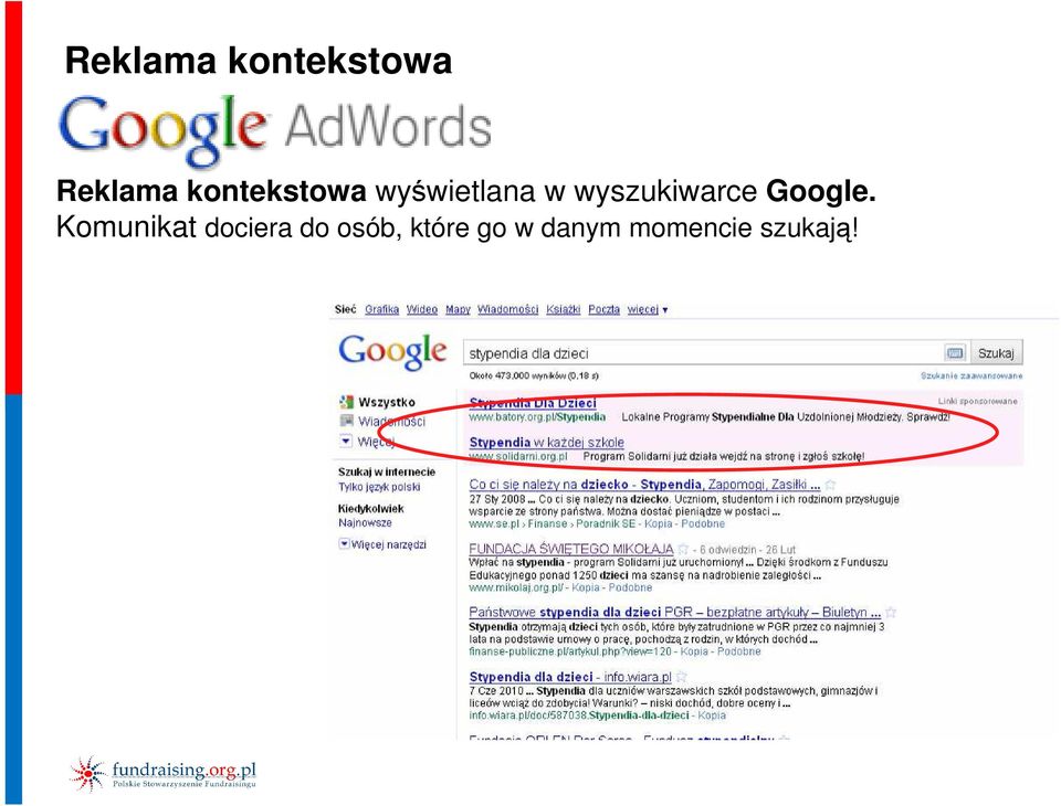 wyszukiwarce Google.