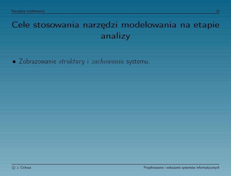 modelowania na etapie analizy