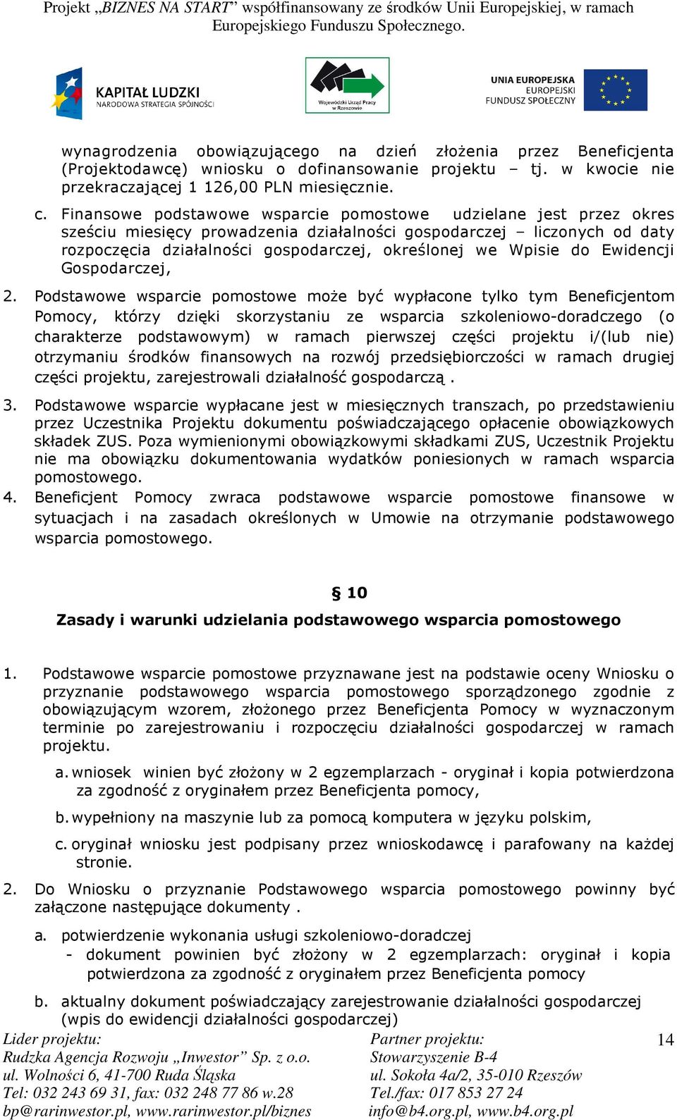do Ewidencji Gospodarczej, 2.