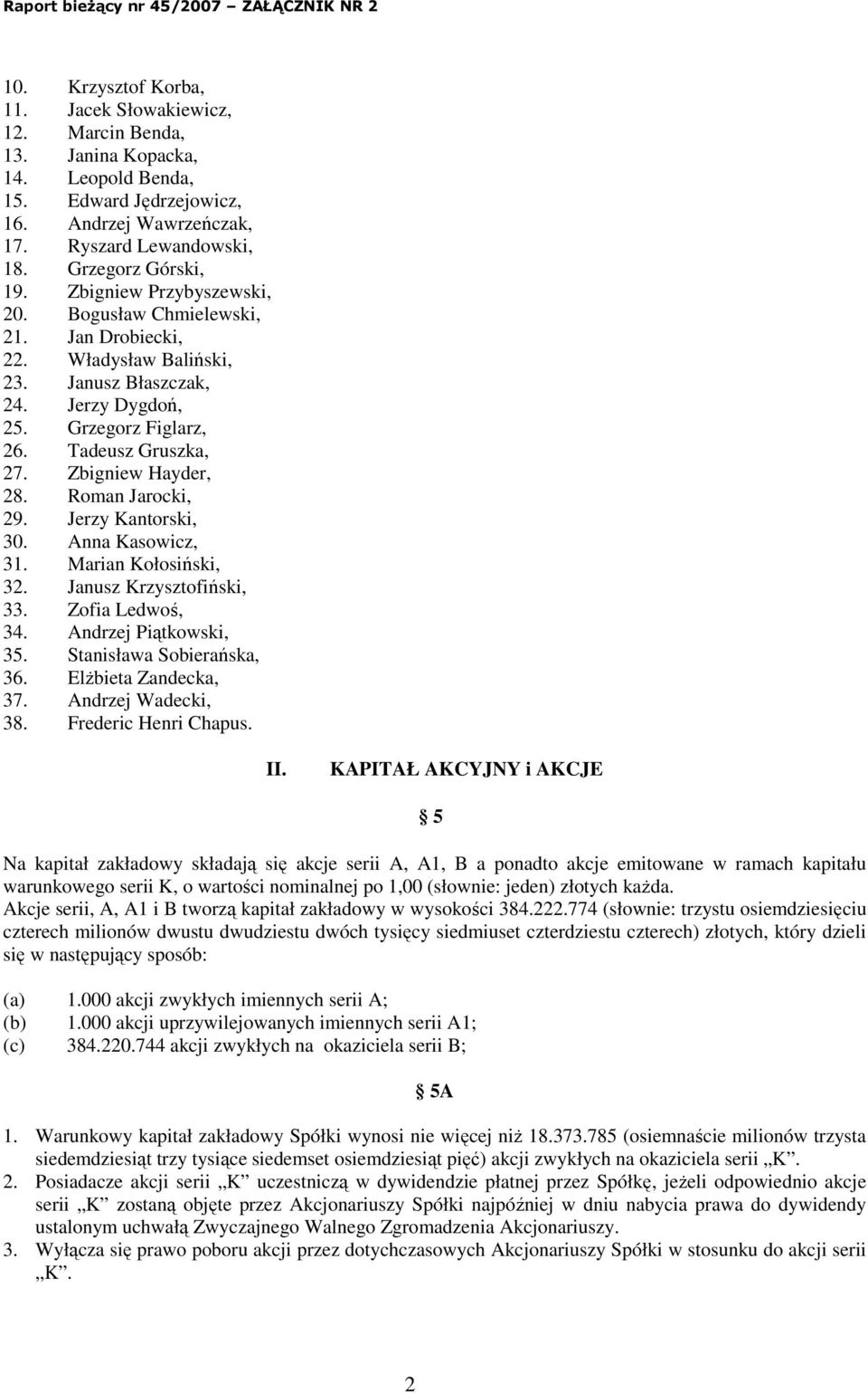 Zbigniew Hayder, 28. Roman Jarocki, 29. Jerzy Kantorski, 30. Anna Kasowicz, 31. Marian Kołosiński, 32. Janusz Krzysztofiński, 33. Zofia Ledwoś, 34. Andrzej Piątkowski, 35. Stanisława Sobierańska, 36.