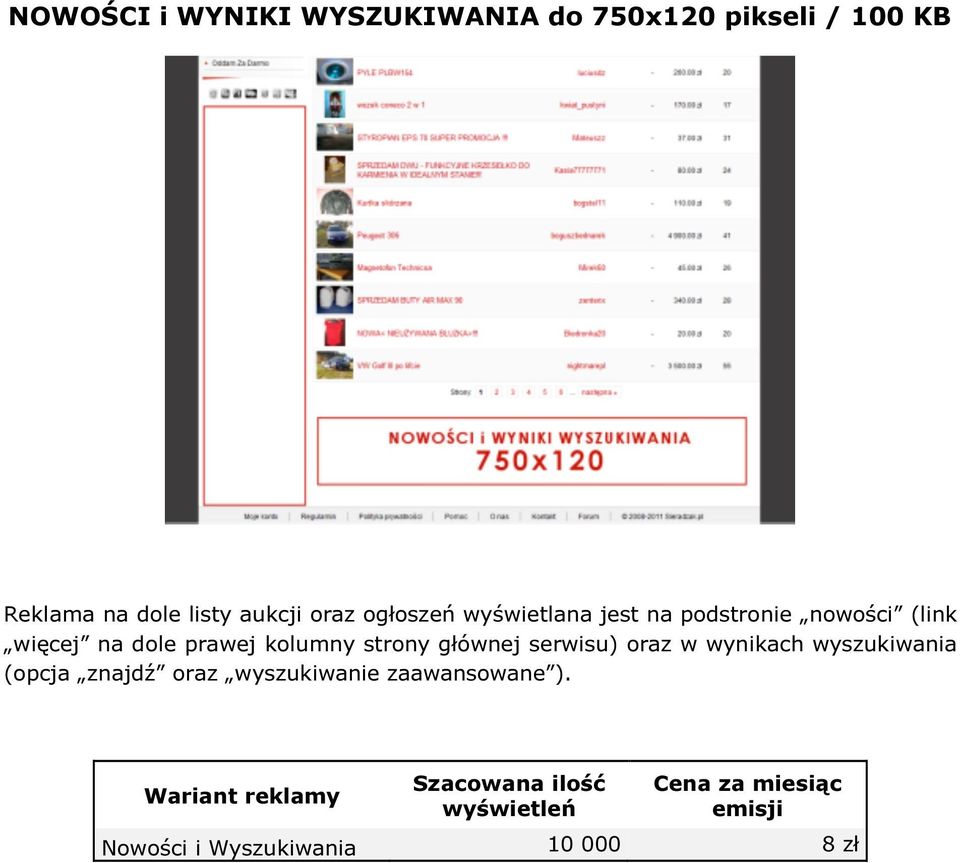 więcej na dole prawej kolumny strony głównej serwisu) oraz w wynikach