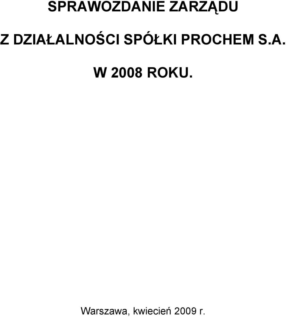 PROCHEM S.A.