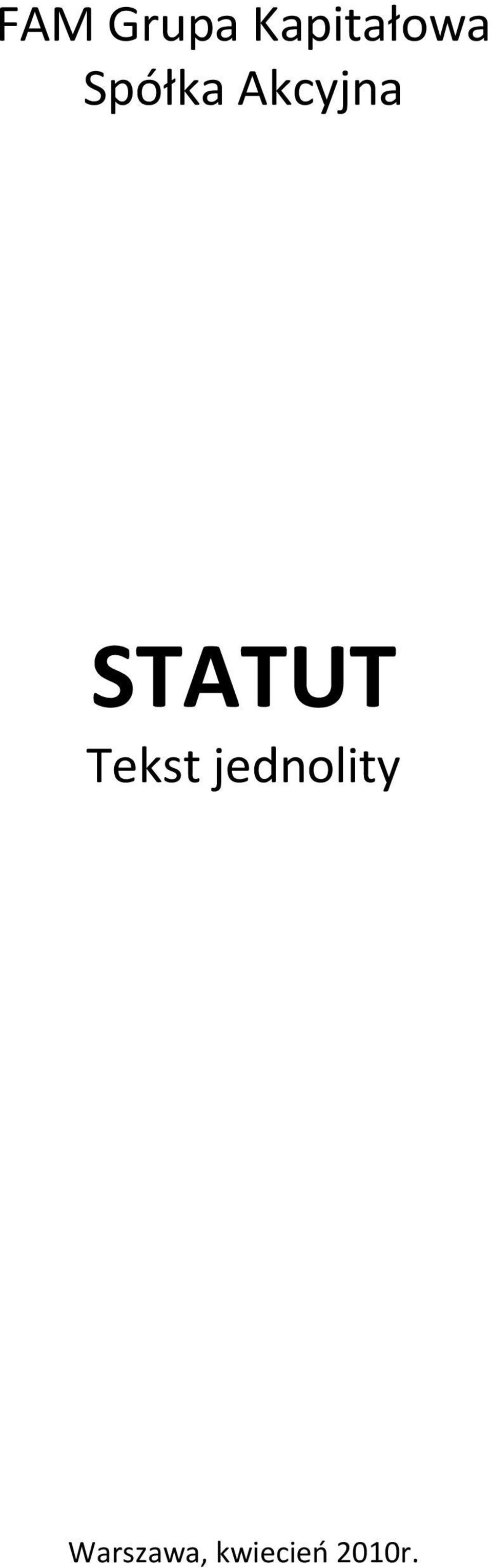 STATUT Tekst