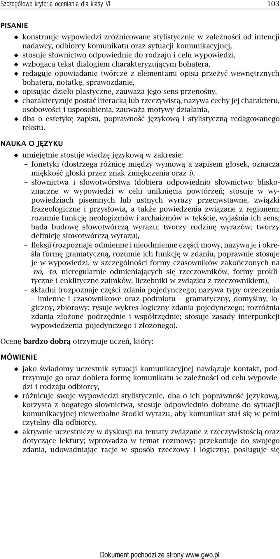 bohatera,notatkę,sprawozdanie, opisując dzieło plastyczne, zauważa jego sens przenośny, charakteryzuje postać literacką lub rzeczywistą, nazywa cechy jej charakteru, osobowości i usposobienia,