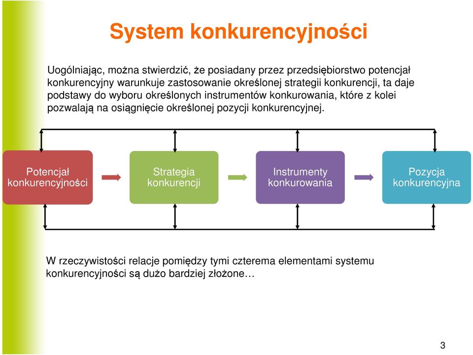 pozwalają na osiągnięcie określonej pozycji konkurencyjnej.