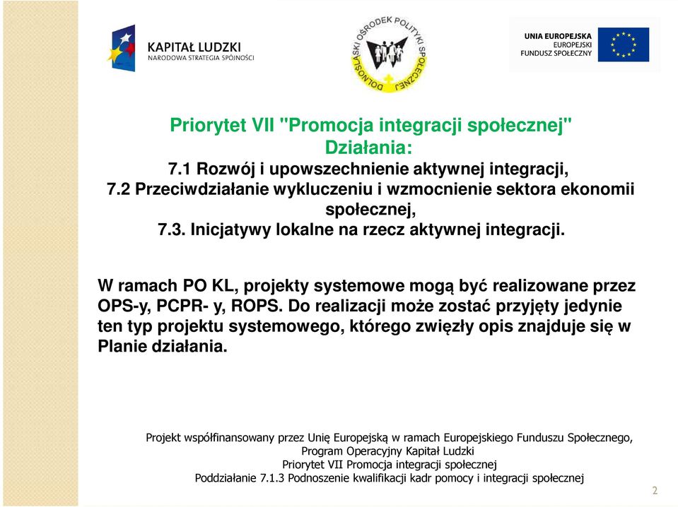 Inicjatywy lokalne na rzecz aktywnej integracji.