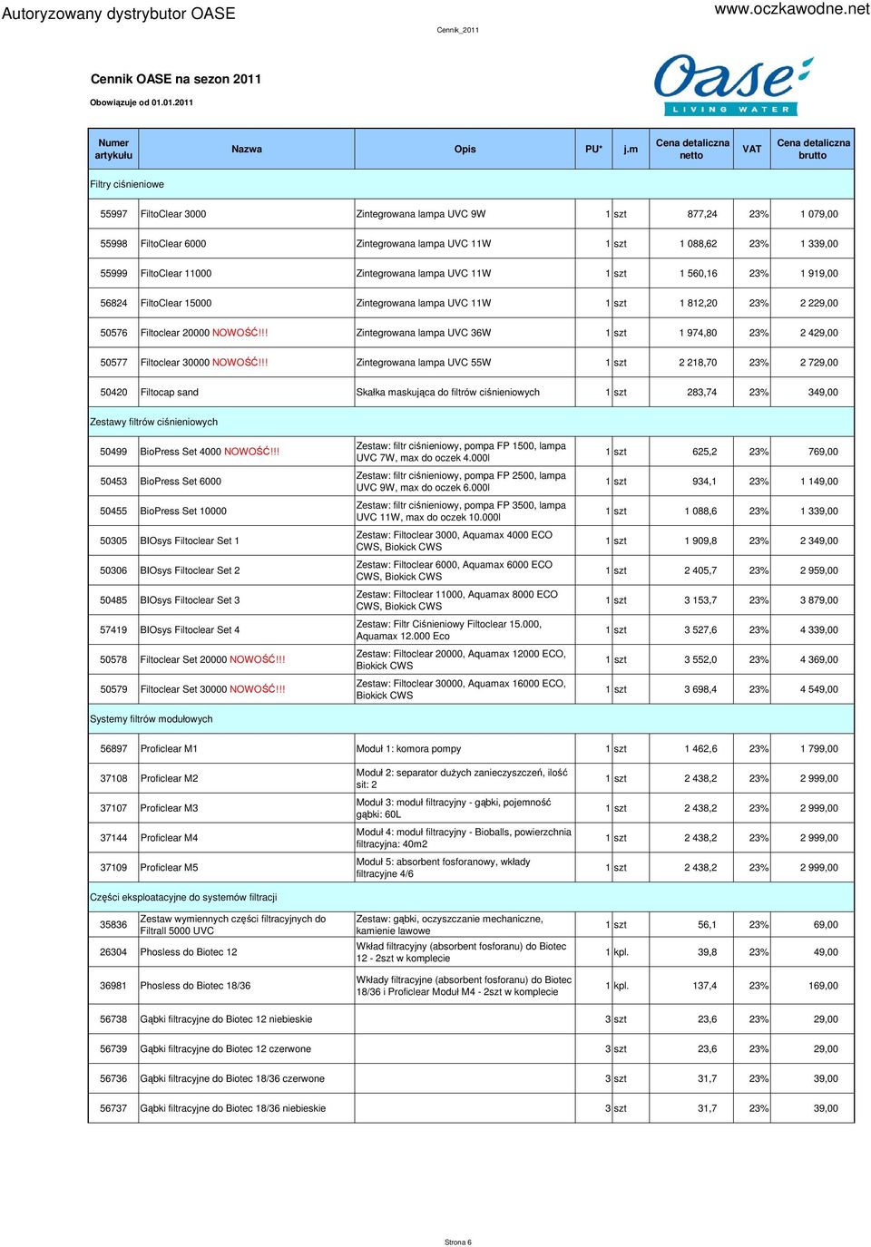 !! Zintegrowana lampa UVC 36W 1 szt 1 974,80 23% 2 429,00 50577 Filtoclear 30000 NOWOŚĆ!