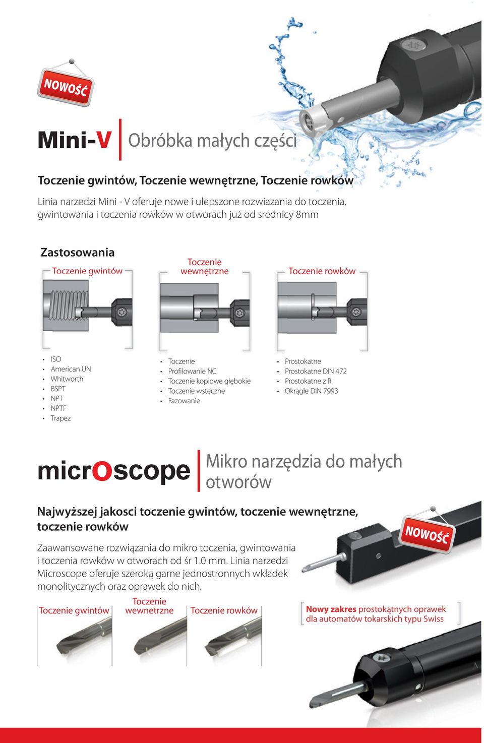 wsteczne Fazowanie Prostokatne Prostokatne DIN 472 Prostokatne z R Okrągłe DIN 7993 microscope Mikro narzędzia do małych otworów Najwyższej jakosci toczenie gwintów, toczenie wewnętrzne, toczenie