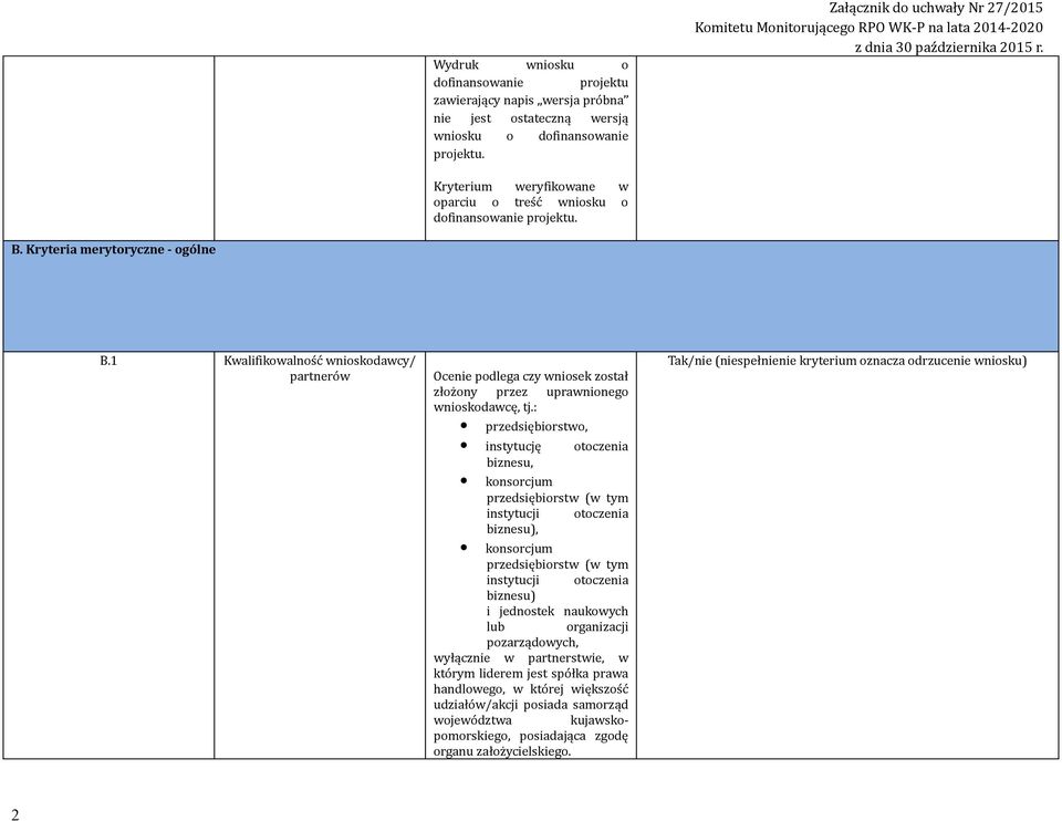 : przedsiębiorstwo, instytucję otoczenia biznesu, konsorcjum przedsiębiorstw (w tym instytucji otoczenia biznesu), konsorcjum przedsiębiorstw (w tym instytucji otoczenia biznesu) i