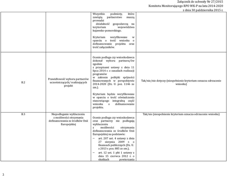 o zasadach realizacji programów w zakresie polityki spójności finansowanych w perspektywie 2014-2020 (Dz. U. poz. 1146 ze zm.).