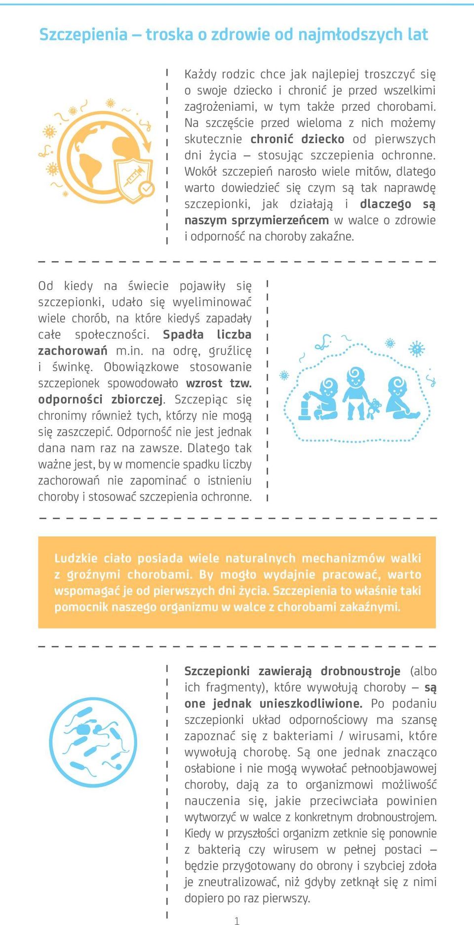 Wokół szczepień narosło wiele mitów, dlatego warto dowiedzieć się czym są tak naprawdę szczepionki, jak działają i dlaczego są naszym sprzymierzeńcem w walce o zdrowie i odporność na choroby zakaźne.