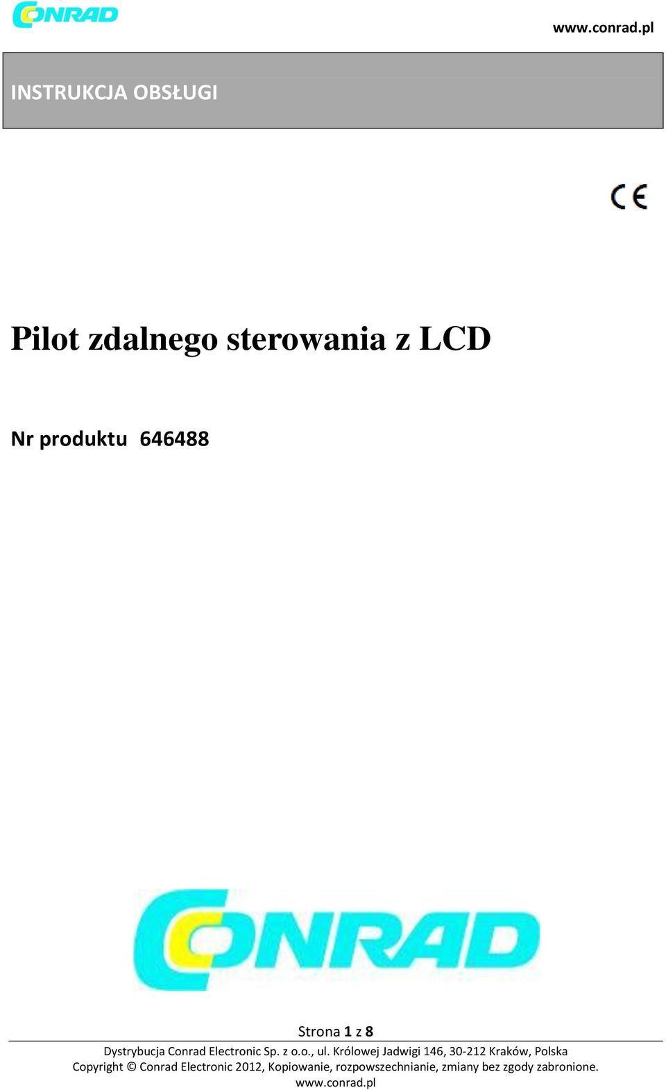 sterowania z LCD Nr