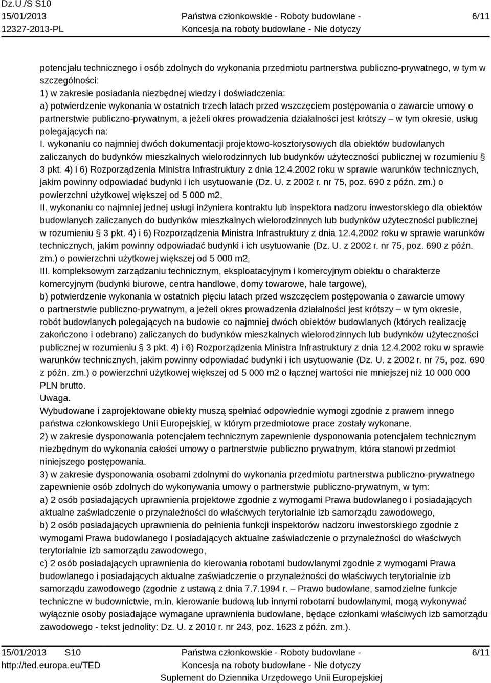 okresie, usług polegających na: I.