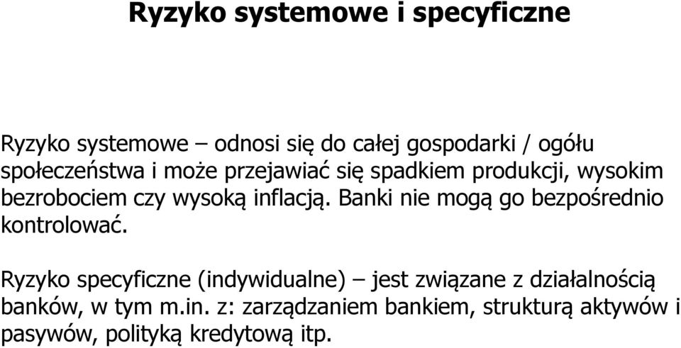 Banki nie mogą go bezpośrednio kontrolować.