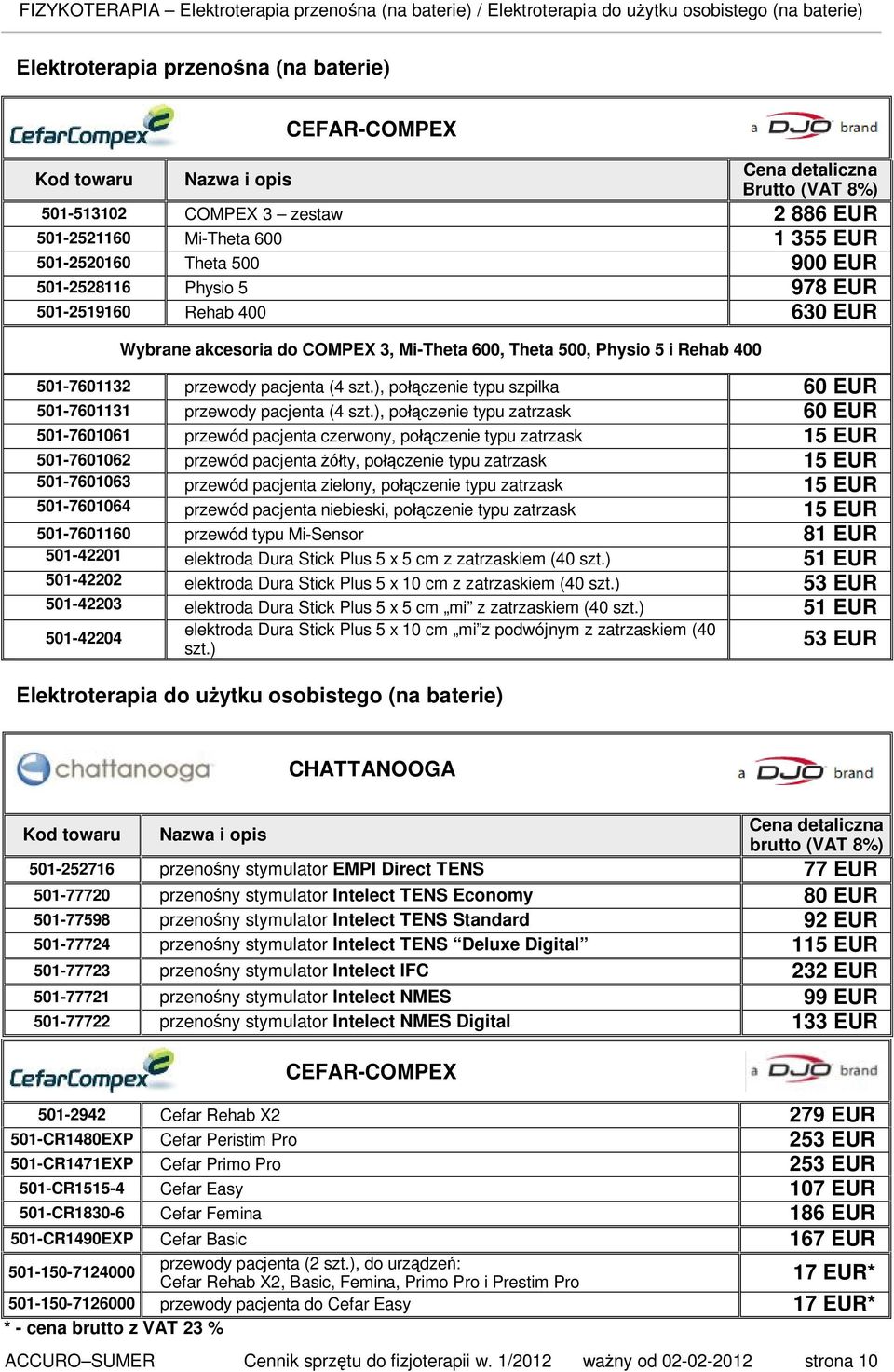 Rehab 400 501-7601132 przewody pacjenta (4 szt.), połączenie typu szpilka 60 EUR 501-7601131 przewody pacjenta (4 szt.