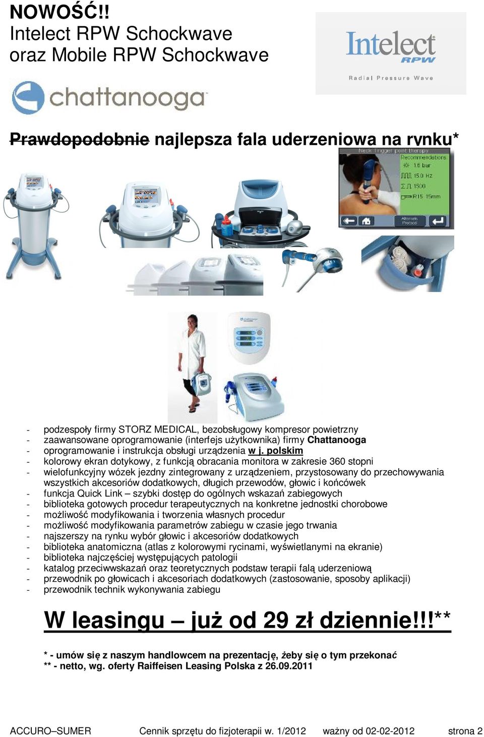 oprogramowanie (interfejs użytkownika) firmy Chattanooga - oprogramowanie i instrukcja obsługi urządzenia w j.
