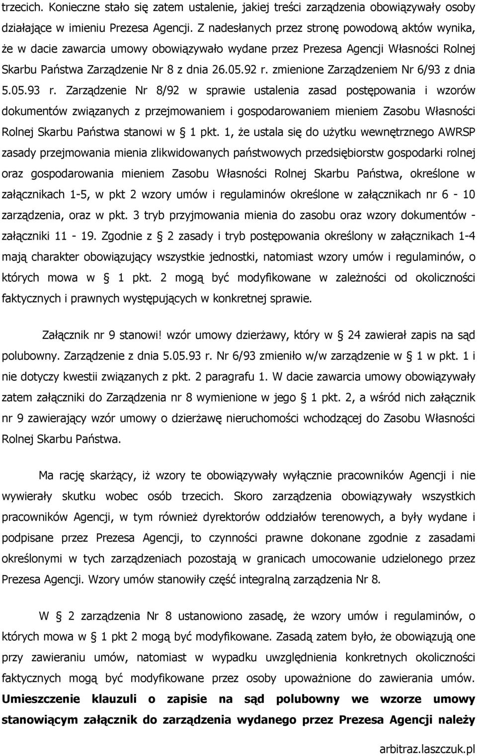 zmienione Zarządzeniem Nr 6/93 z dnia 5.05.93 r.