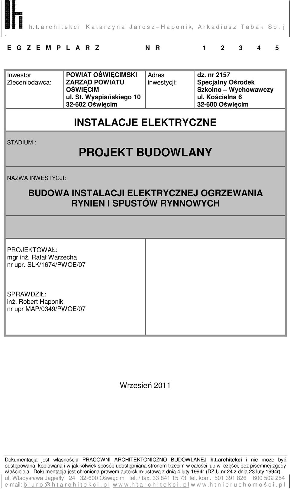 nr 2157 Specjalny Ośrodek Szkolno Wychowawczy ul.