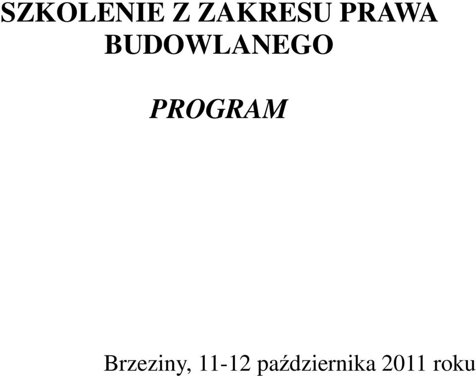 PROGRAM Brzeziny,