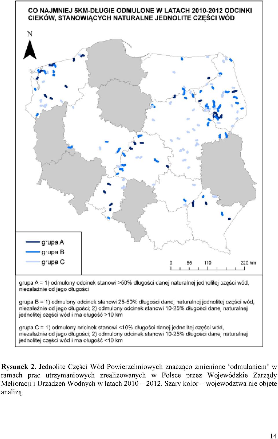 odmulaniem w ramach prac utrzymaniowych zrealizowanych w Polsce