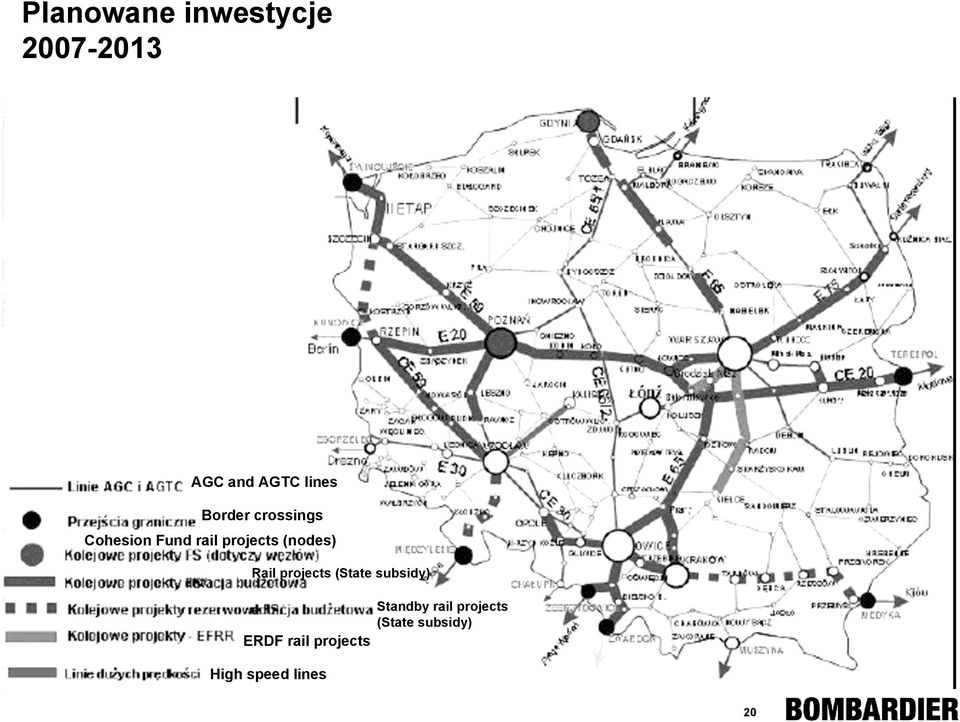 Rail projects (State subsidy) Standby rail projects