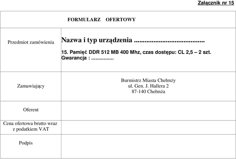 Mhz, czas dostępu: CL