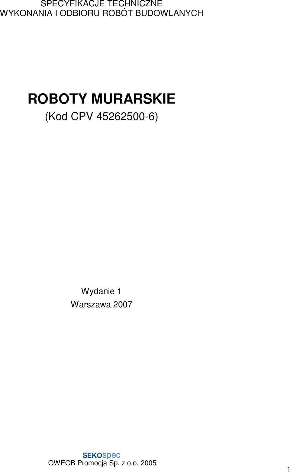 BUDOWLANYCH ROBOTY MURARSKIE