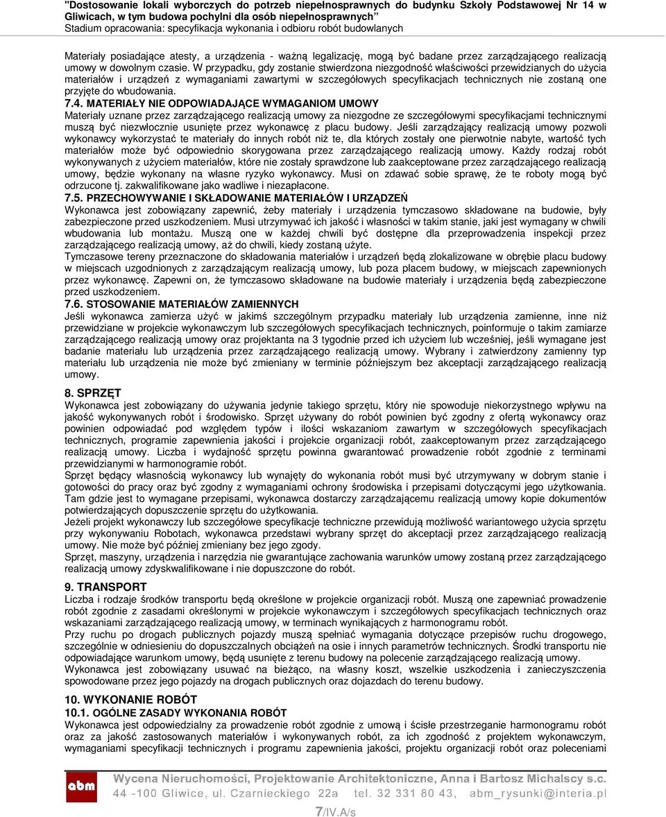 przyjęte do wbudowania. 7.4.