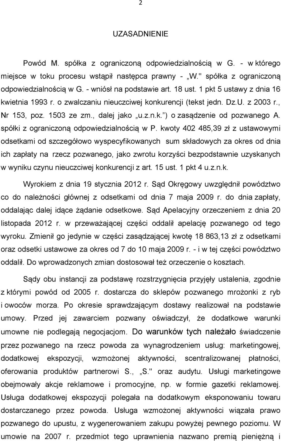spółki z ograniczoną odpowiedzialnością w P.