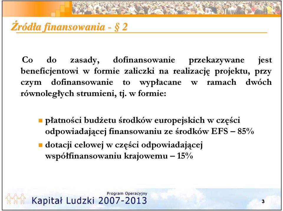 równoległych strumieni, tj.
