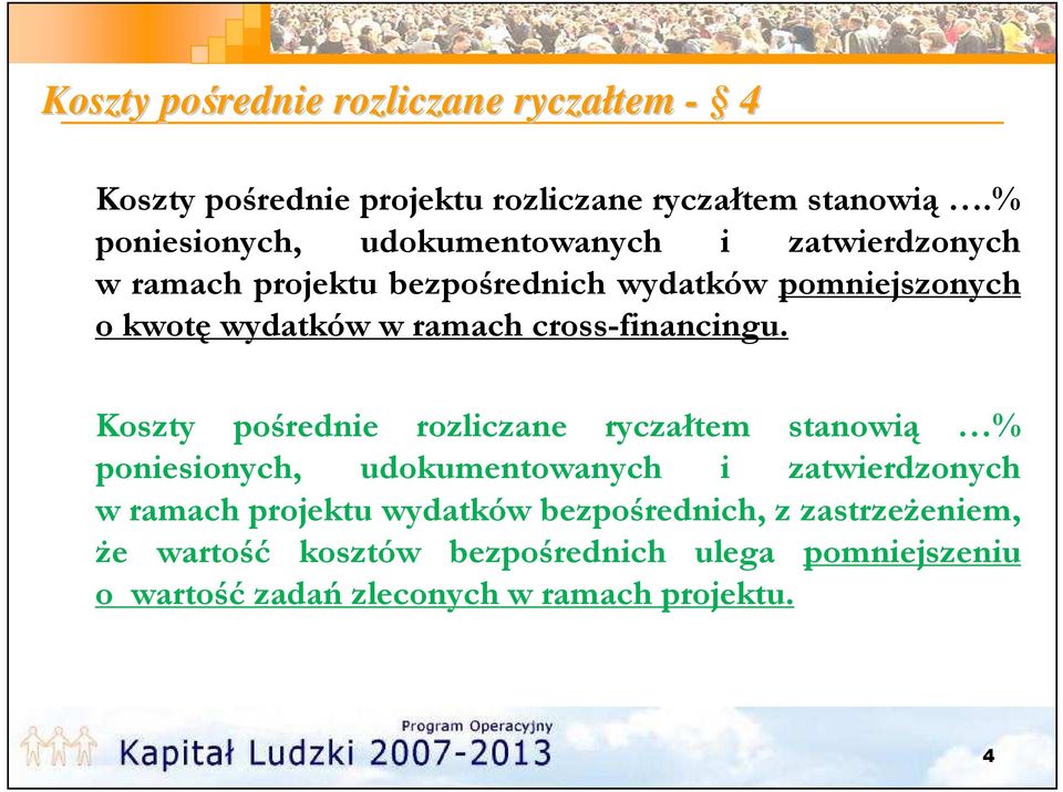 ramach cross-financingu.